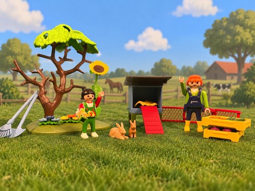 Playmobil farm rabbit - rabbit, hutch