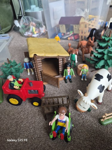 Large playmobil farm bundle - large, &
