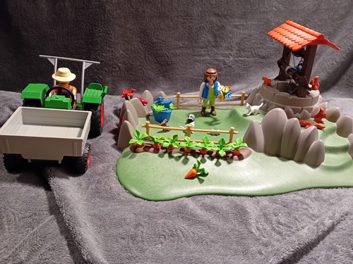 Playmobil tractor and farm - and,